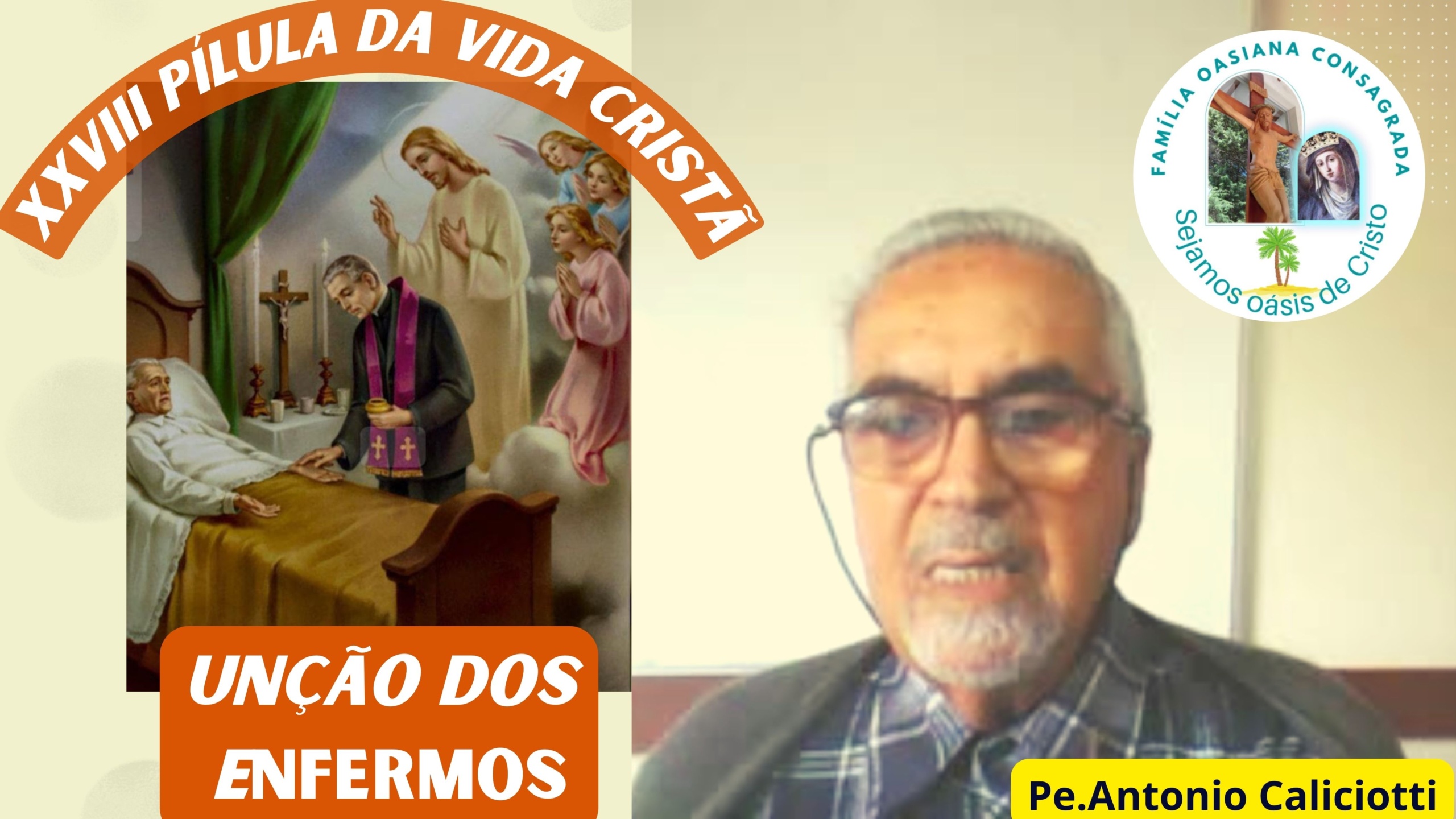Unção dos enfermos 1 - Ouçam o que São Thiago Apóstolo nos diz “ a respeito dela : “Alguém dentro de vós está doente, mande chamar os presbíteros (os Padres) da igreja para que orem sobre ele, ungindo-o com o óleo em nome do Senhor. A oração da fé salvará o doente e o Senhor o porá de pé: e se tiver cometido pecados , estes lhe serão perdoados” ( Tg 5, 14-15) (naturalmente se não puder obtêR O PERDÃO PELO sacramento da Penitência ). 2- A unção dos enfermos é o Sacramento que é administrado cada vez que uma pessoa fica gravemente enferma. Aliás, pode voltar a recebê-lo também navamente se a doença diminuir e, depois, voltar a se agravar A Unção é feita com o óleo abençoado pelo Bispo na Semana Santa, e, por isso transformado em “óleo santo” ; de modo que ela, a unção dos enfermos, é símbolo, sinal material, da ação do Espírito Santo que perdoa os pecados e, se for para o bem eterno do doente , alivia também os seus sofrimentos e até o cura. 3- Isso porque também Jesus, durante a sua vida aqui na terra, depois de ter pedido aos enfermos de crer nele, servia-se, muitas vezes, de sinais para curá-los, física e espiritualmente: por exemplo usava saliva , imposição das mãos, lama e a ablução; aliás, os mesmos doentes, por sua vez, também procuravam “tocá-lo”, acreditando no seu poder, porque dele saia uma força que a todos curava (Lc 6. 9). 4- Hoje, em todos os sacramentos - que são todos sinais de graças divinas para a nossa salvação , CRISTO- que “levou nossas enfermidades e carregou nossas doenças” (Mt 8, 17) -, continua a nos “tocar”, para nos salvar espiritualmente, e, no sacramento específico da unção dos enfermos, também para nos curar fisicamente, se for a vontade amorosa do Pai que quer sempre o nosso maior bem. 6- Assim, ELE, Cristo, com o “Sacramento da Unção dos enfermos”, no seu amor infinito, toca o doente - naturalmente, arrependido dos seus pecados, - para assumir e perdoar seus pecados e, se for para o seu bem, até sarar suas doenças físicas. 7 - Eis porque a oração, que o sacerdote reza, enquando unge a fronte e as mãos do doente, é a seguinte: “Por esta santa unção e por sua piíssima misericórdia, o Senhor venha em teu auxilio com a graça do Espírito Santo, para que , liberto dos teus pecados, Ele te salve e, na sua bondade, alivie os seus sofrimentos”. 8 - A unção dos enfermos completa também a nossa conformação, isto é, a nossa união com Jesus morto e ressuscitado, que iniciou no Batismo, no qual recebemos a vida divina, que nos permite viver no Pensamento e vontade do Amor de Deus; E que foi se intensificando em nós, cada vez mais, recebendo os demais sacramentos, especialmente o sacramento da Santa Eucaristia, e que, enfim, se perpetua na vida eterna através da santa “Unção dos enfermos”. A unção dos enfermos, é o passaporte para o céu, embora não indispensável, se as circunstâncias da enfermidade não permitirem ao doente de recbê-la; isso porque, o que é indispensável para sermos perdoados dos nossos pecados é o arrependimento deles por termos desobedecido a Deus, pensando e fazendo o que não devíamos conforme a sua Vontade divina de Amor e por termos sido causa da morte de Jesus 9- “A unção dos enfermos”, se o estado do enfermo o permitir, pode, e preferivelmente, deve ser acompanhada pela Santa comunhão, que, se for a última, é o viático, a passagem que é acompanhada por Jesus para a Casa do Pai Celeste, onde o seu Amor eterno será a nossa verdadeira felicidade. 10 – Enfim, Recebendo a Unção dos enfermos, o doente enfrenta os seus sofrimentos de morte unido a Jesus sobre a cruz, que ofereceu ESSES NOSSOS SOFRIMENTOS JUNTAMENTE com os seus à Santíssima Trindade , tornando-OS, assim, TAMBÉM fonte de Salvação para O DOENTE e para a humanidade toda. Peçamos, pois, de poder receber, em doença grave ou perigo de morte, a Unção dos enfermos. 11 - E para que todos nós tenhamos o fim de vida unidos a Jesus como ramos dele, que é o tronco -, como membros dele – que é o Salvador, RECEBAMOS a Benção de Deus pela intercessão de Jesus crucificado e de Maria, “Mãe das dores” e “Causa da nossa Alegria”. A benção de Deus : Pai , Filho e Espírito Santo, desça sobre nós, ajudando-nos a conseguir a Vida eterna na felicidade do seu Amor, e permaneça para sempre.